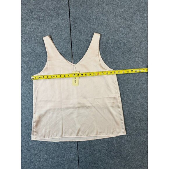Ekouaer Tank Top Women's Large Light Pink Cropped Stretch Double V-Neck Pullover - Picture 2 of 6